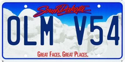 SD license plate 0LMV54