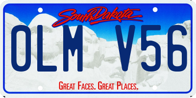 SD license plate 0LMV56