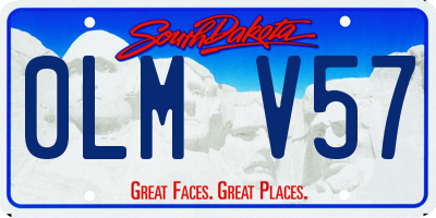 SD license plate 0LMV57