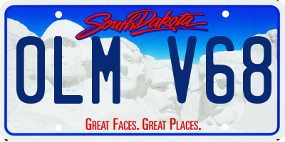SD license plate 0LMV68