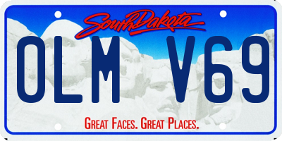 SD license plate 0LMV69