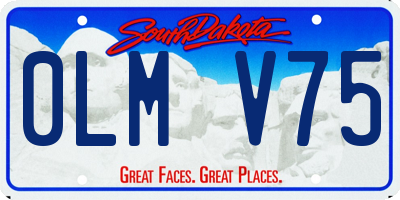 SD license plate 0LMV75