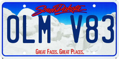 SD license plate 0LMV83