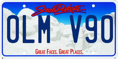 SD license plate 0LMV90