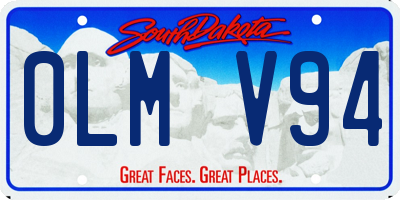 SD license plate 0LMV94