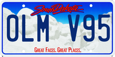 SD license plate 0LMV95