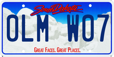 SD license plate 0LMW07