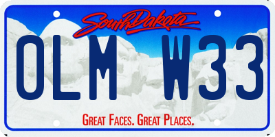 SD license plate 0LMW33
