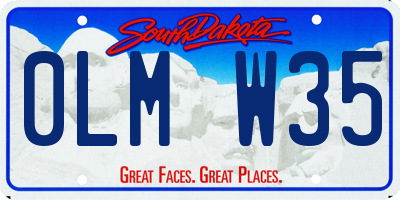 SD license plate 0LMW35