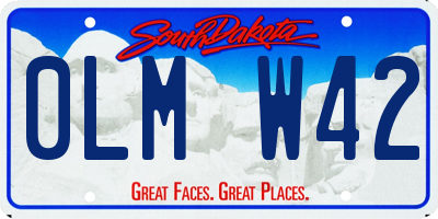 SD license plate 0LMW42