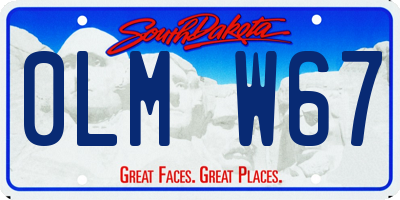 SD license plate 0LMW67