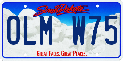 SD license plate 0LMW75