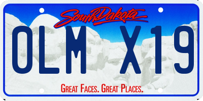 SD license plate 0LMX19