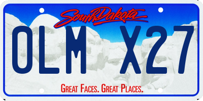 SD license plate 0LMX27