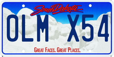 SD license plate 0LMX54