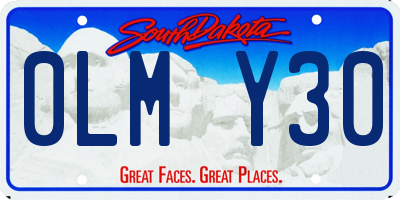 SD license plate 0LMY30
