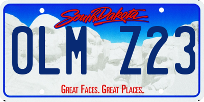 SD license plate 0LMZ23