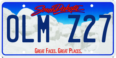 SD license plate 0LMZ27