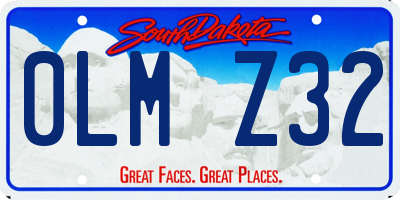 SD license plate 0LMZ32