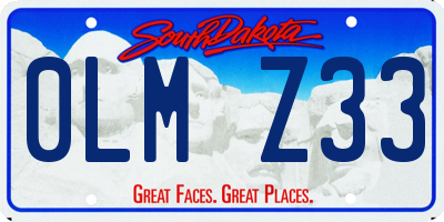 SD license plate 0LMZ33
