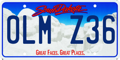SD license plate 0LMZ36