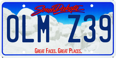 SD license plate 0LMZ39