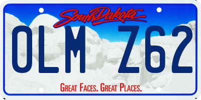 SD license plate 0LMZ62