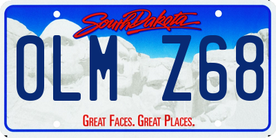 SD license plate 0LMZ68