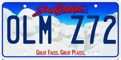 SD license plate 0LMZ72