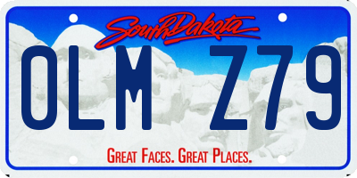 SD license plate 0LMZ79