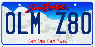 SD license plate 0LMZ80