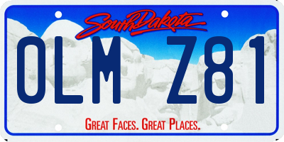 SD license plate 0LMZ81