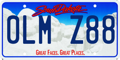 SD license plate 0LMZ88