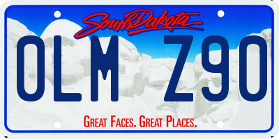 SD license plate 0LMZ90