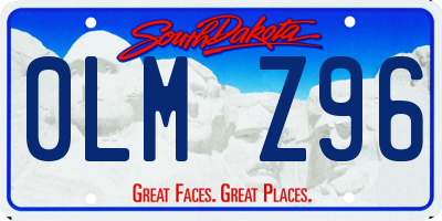 SD license plate 0LMZ96