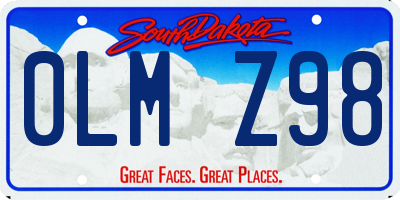 SD license plate 0LMZ98