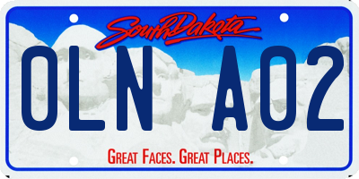 SD license plate 0LNA02
