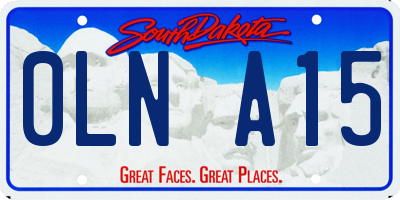 SD license plate 0LNA15