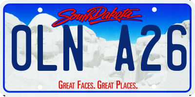 SD license plate 0LNA26