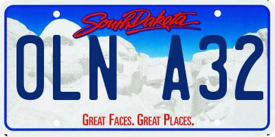 SD license plate 0LNA32