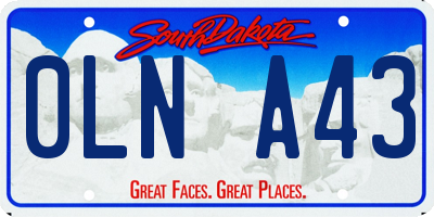 SD license plate 0LNA43