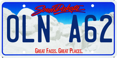SD license plate 0LNA62