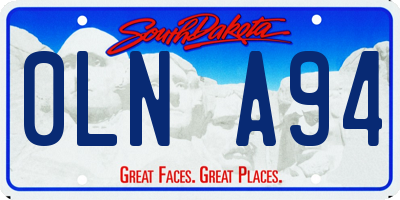 SD license plate 0LNA94