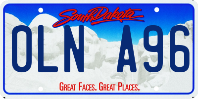 SD license plate 0LNA96