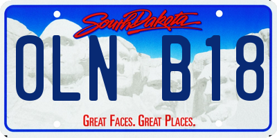 SD license plate 0LNB18