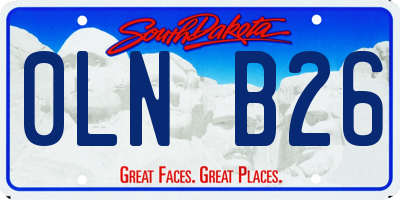 SD license plate 0LNB26