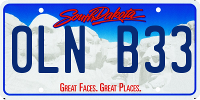 SD license plate 0LNB33