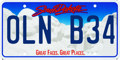 SD license plate 0LNB34