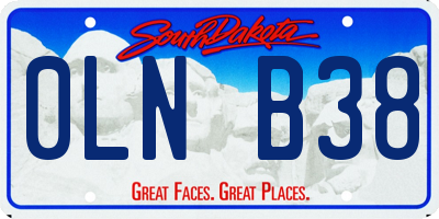 SD license plate 0LNB38