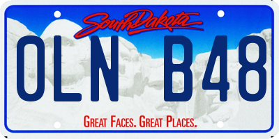 SD license plate 0LNB48